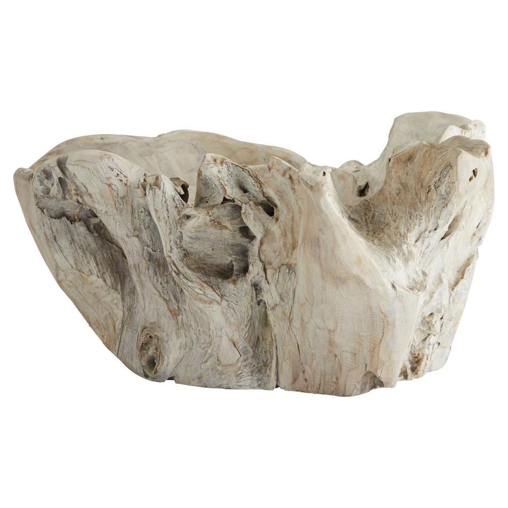 Nantucket Coastal Beach Natural Driftwood Bowl Centerpiece | Kathy Kuo Home