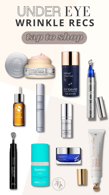 Recommended products by you
Under eye wrinkles
Skin store 
Sephora 
It cosmetics 
zo skin
Obagi 
Skinbetter 
Kate Sommerville
Anti aging 
Wrinkles

#LTKbeauty #LTKFind