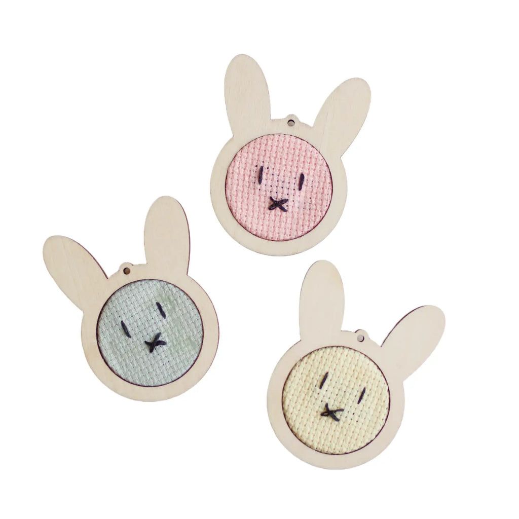 Mini Bunnies Cross Stitch Kit by Cotton Clara | Mochi Kids
