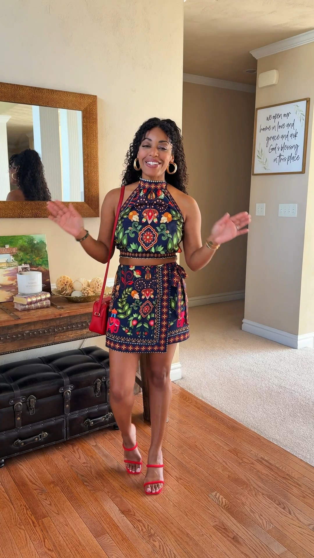 Officially two piece set season. #outfitinspo #momstyle #over40style #outfitideas 