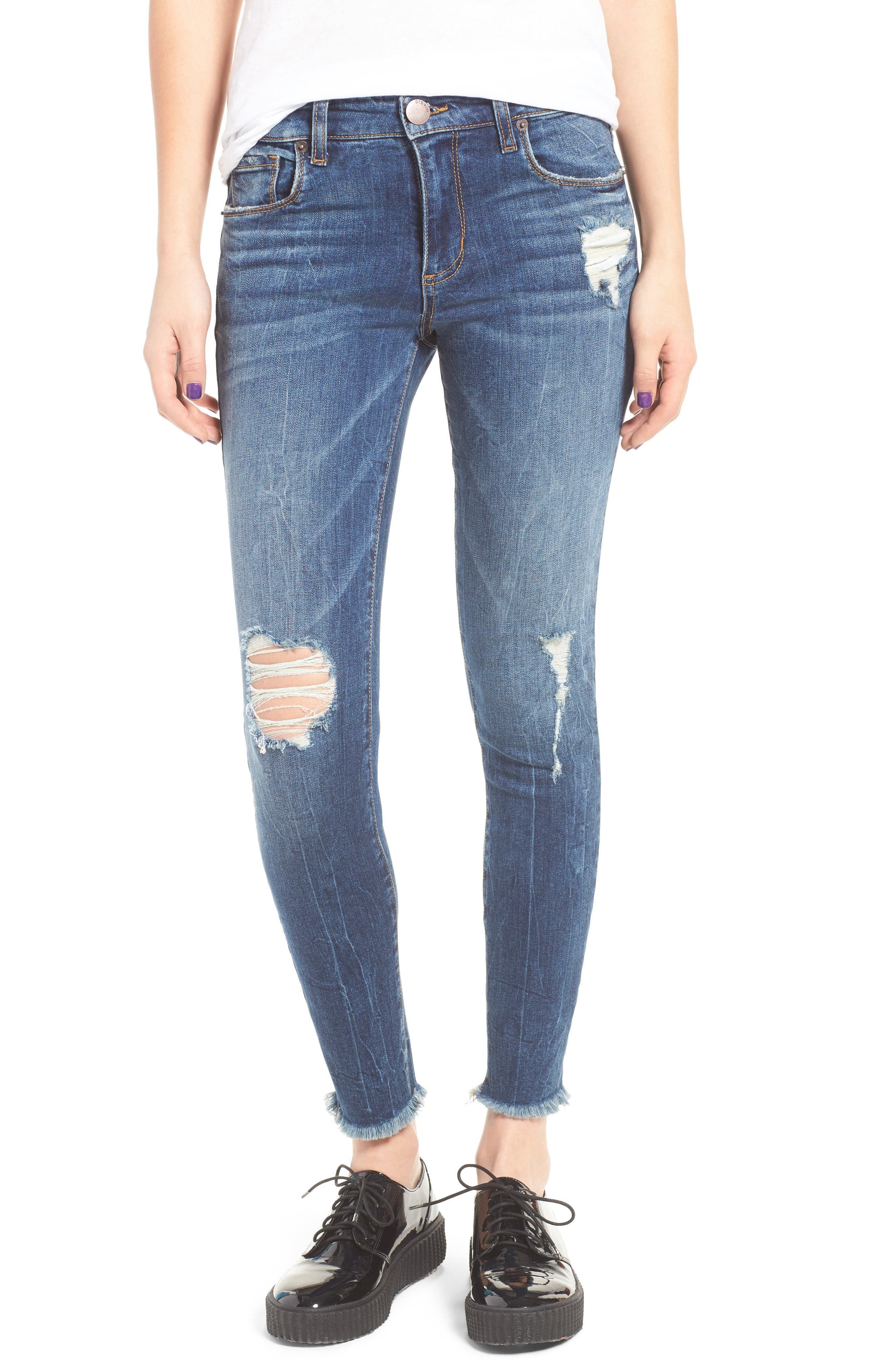 Emma Distressed Ankle Skinny Jeans | Nordstrom