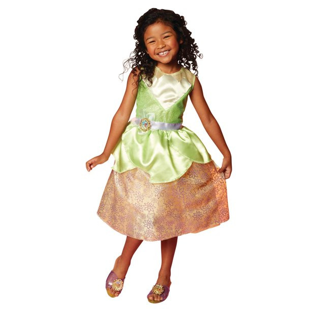 Disney Princess Ultimate Glitter Bodice and Skirt Tiana Dress - Walmart.com | Walmart (US)