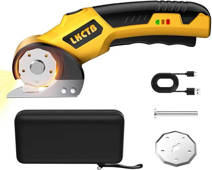 Electric Scissors, Cardboard Cutter, With LED Light, High-Efficiency Brushless Motor, 3500mAh Bat... | Amazon (US)