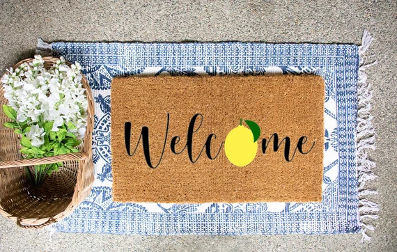 Lemon Welcome Mat  Spring Doormat  Summer Doormat  Lemon | Etsy | Etsy (US)