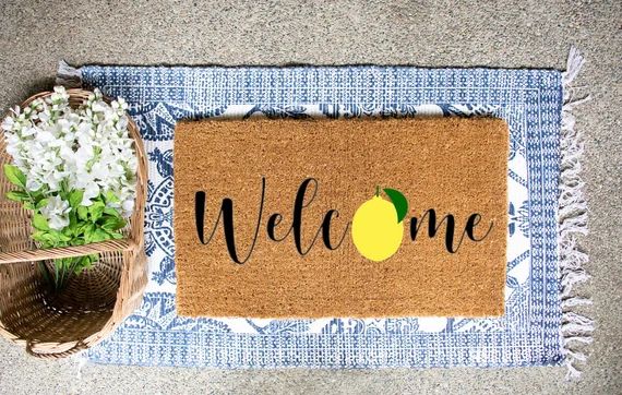 Lemon Welcome Mat  Spring Doormat  Summer Doormat  Lemon | Etsy | Etsy (US)