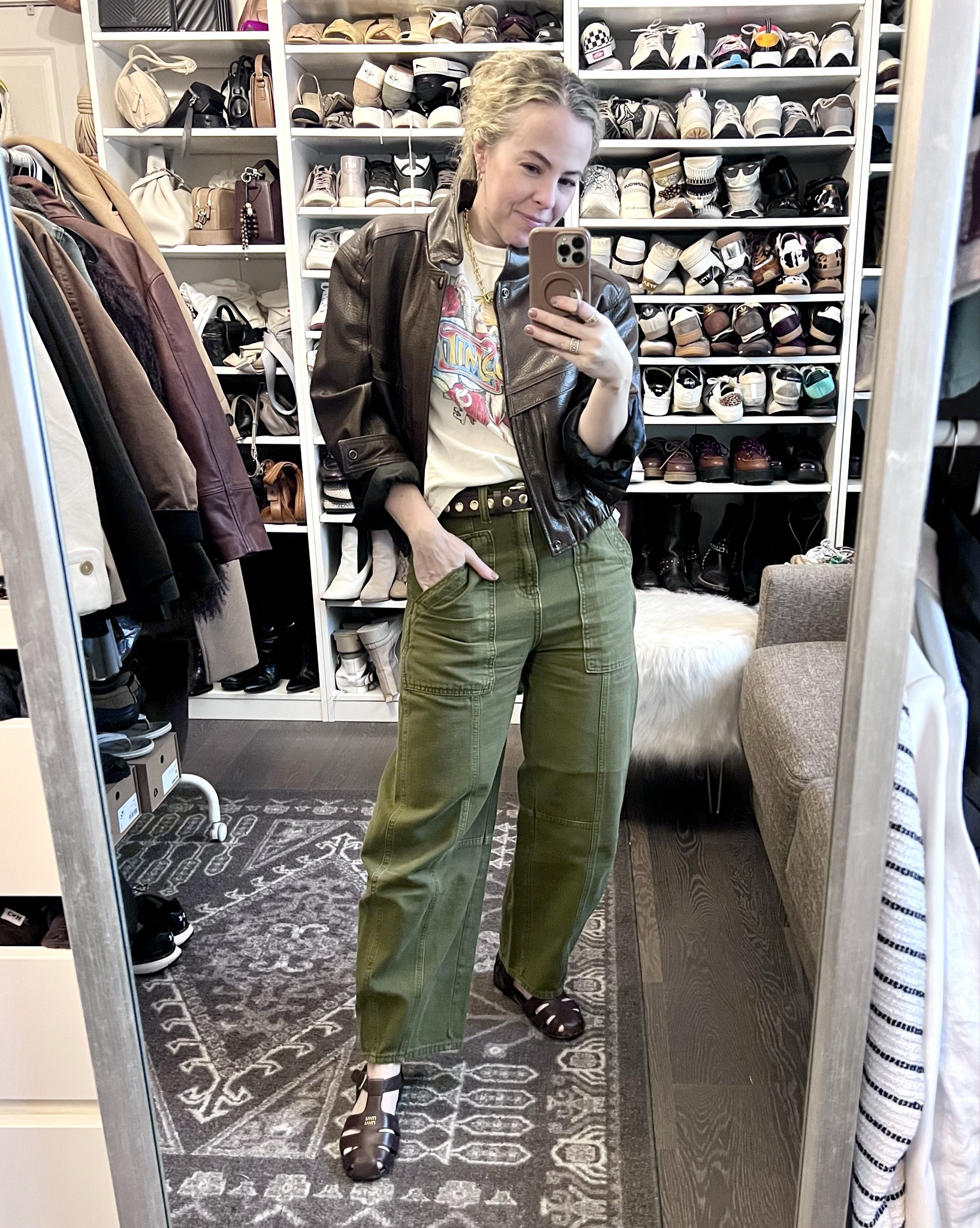 Spring means 3 different levels of layers in a single day. And Target pants right next to Miu Miu shoes, because why not?

#LTKOver40