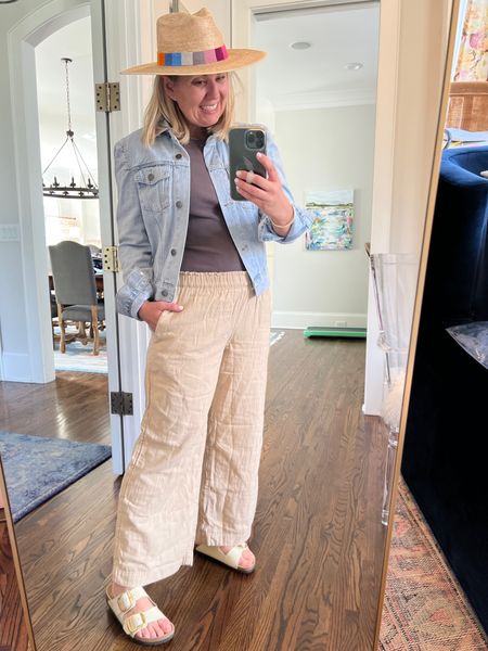 Travel outfit, spring errands outfit, it’s just good for anything really!

I’m in a M tank and small pants!
In XS/S hat (but I actually prefer the m/l)

#LTKtravel #LTKfindsunder50 #LTKover40
