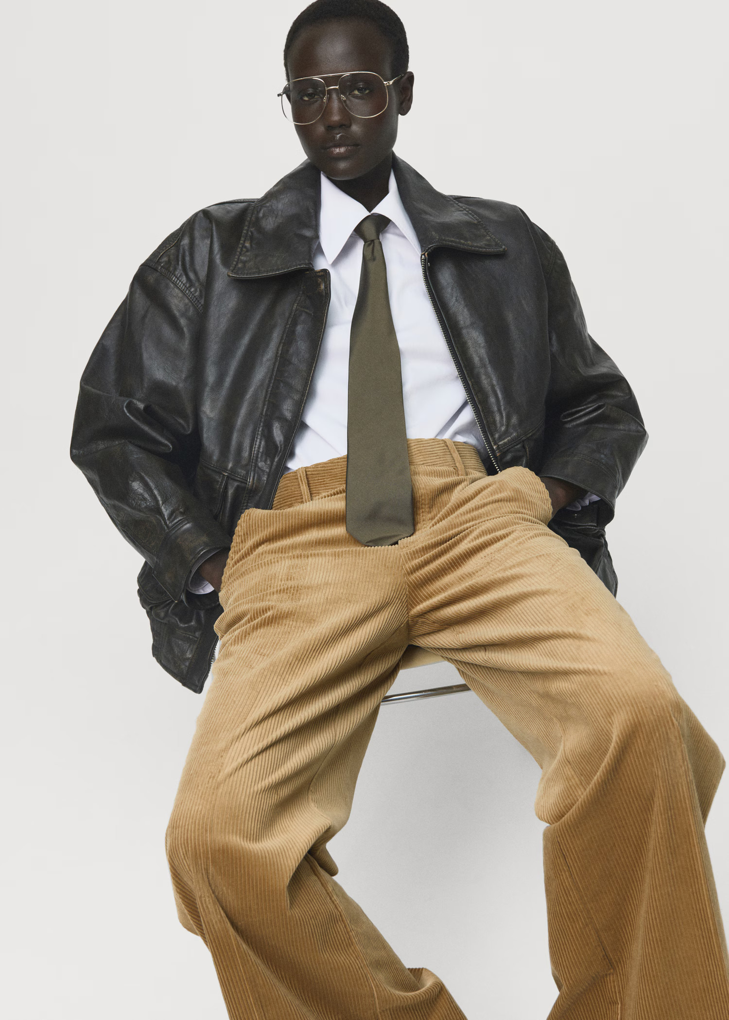 Wide-leg corduroy pants | Mango (US/MX/AU)