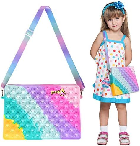 Easter Pop Purse for Girls Easter Gifts Big Fidget Purse Bag Pop Shoulder Bag Pop Fidget Toys Sen... | Amazon (US)