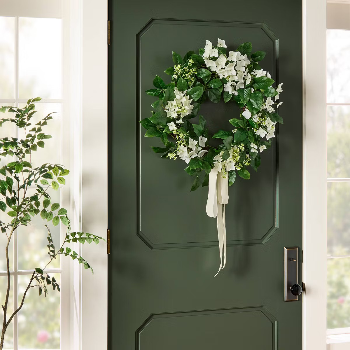 Hydrangea Wreath Cream - Threshold™ designed with Studio McGee | Target