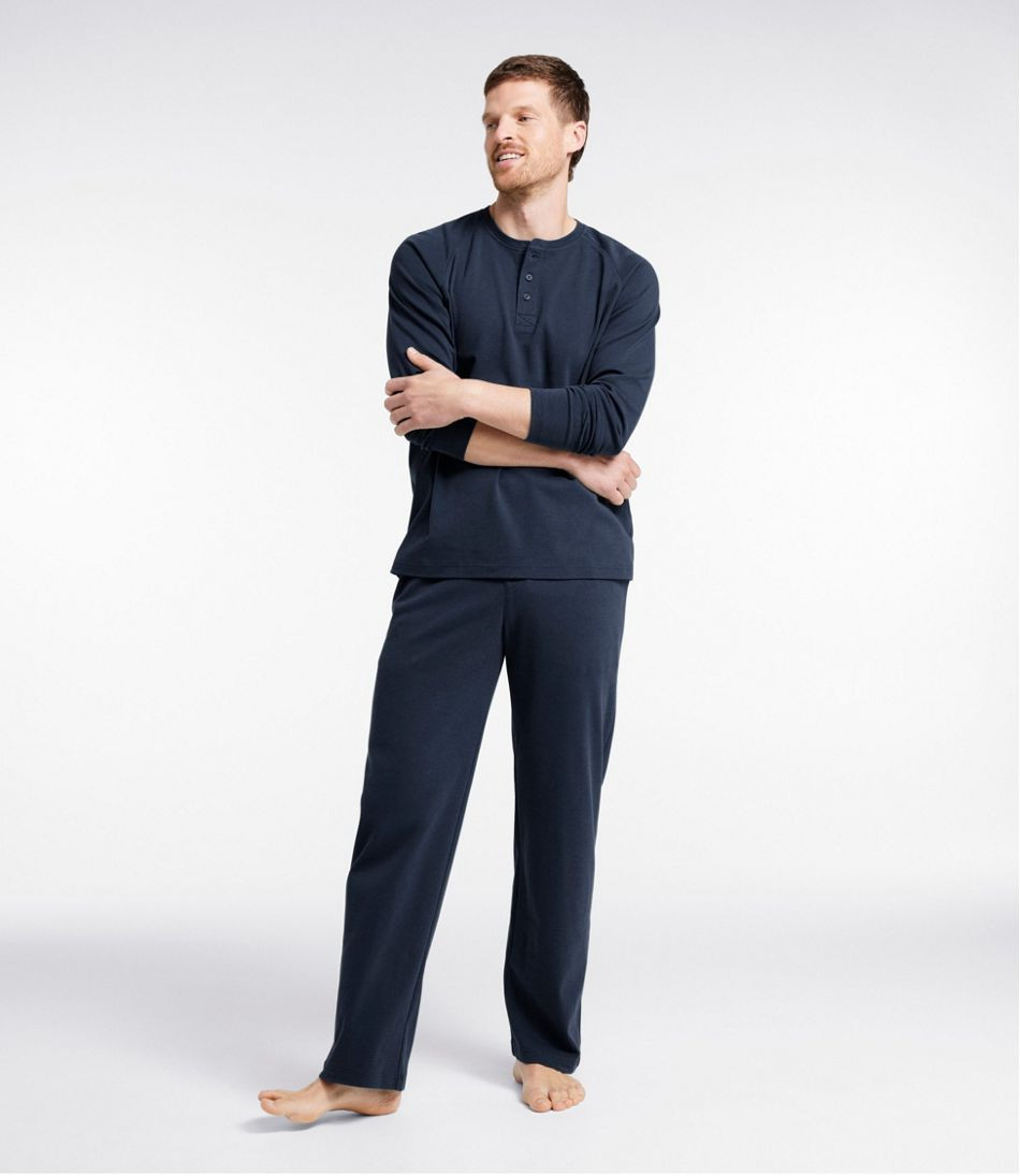 Men's Bean's Cotton Knit Pajamas, Henley PJ Set | L.L. Bean