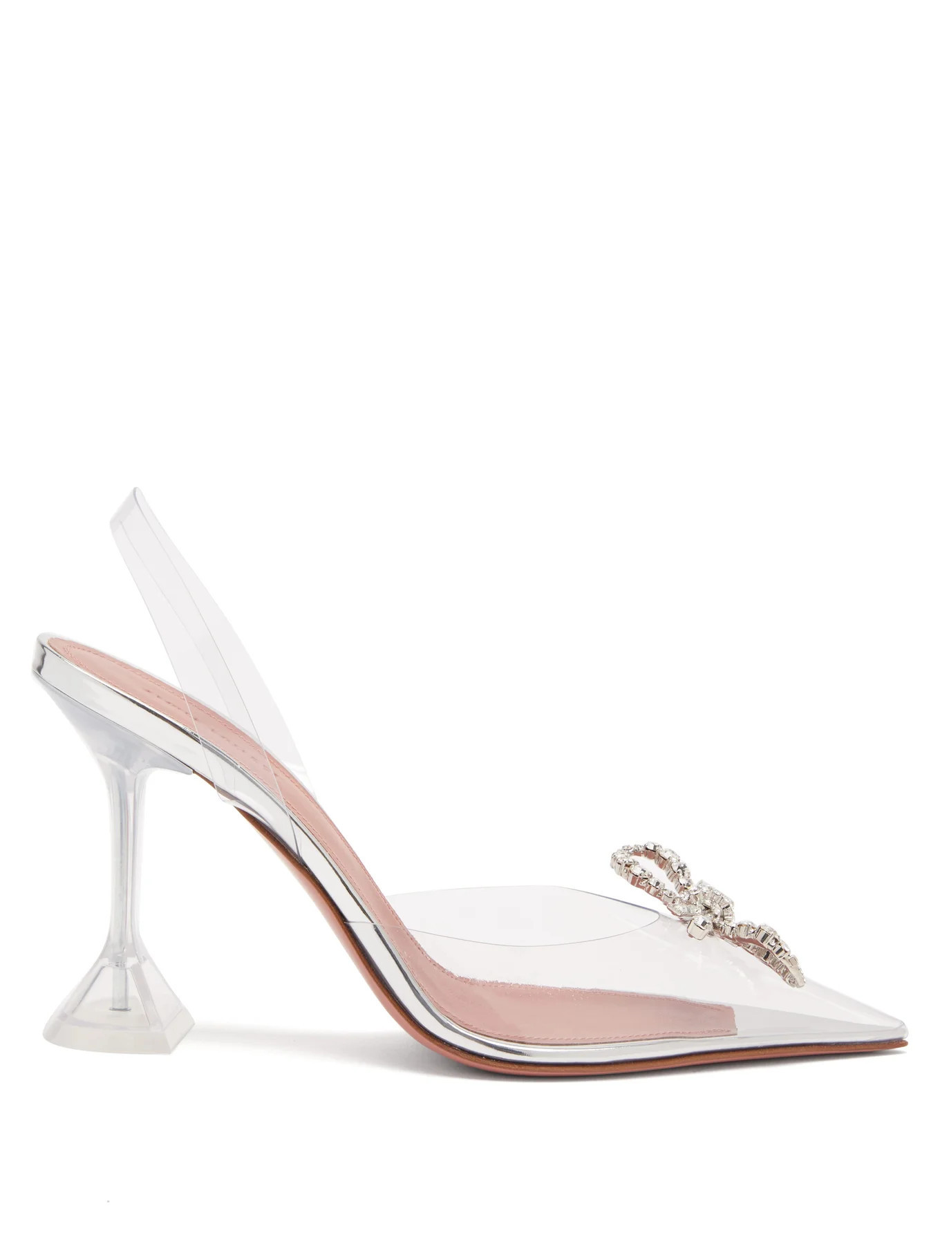 Rosie crystal-bow clear-PVC slingback pumps | Matches (UK)