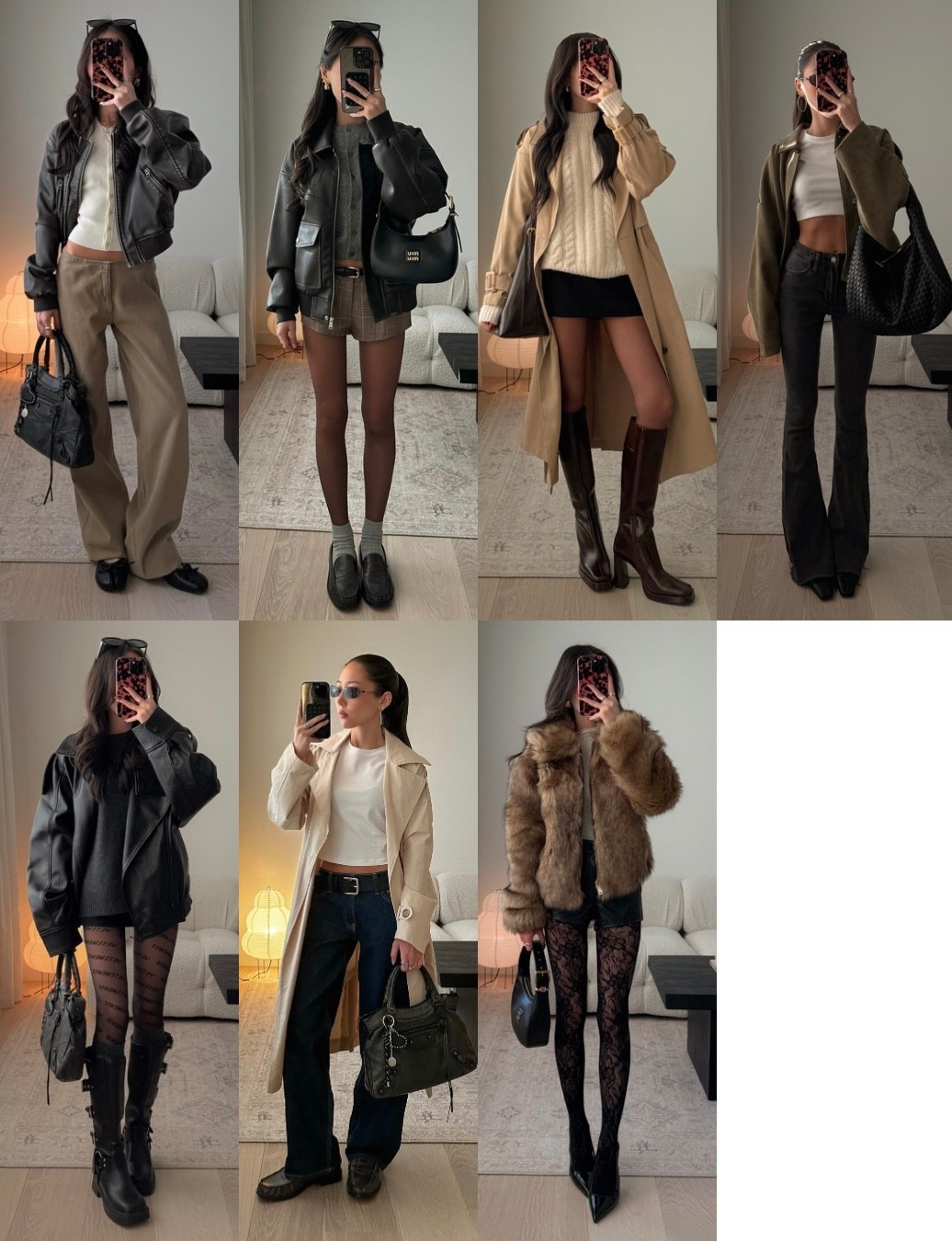 recent outfits 🖤 size references listed below:
cardigans - size XXS
plaid shorts - size XS
cable knit sweater - size S
black mini skort - size XXS
green jacket - size S
black leather jacket - size XS
charcoal sweater - size XS
gap jeans - 24 short
fur coat - size XXS
leather shorts - S

#LTKootd