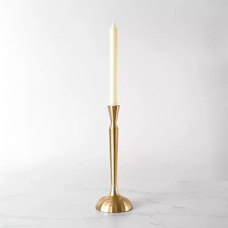 Gold Slim Taper Candle Holder, 12 in. | Kirkland's Home