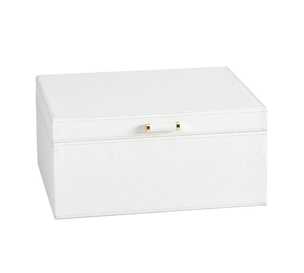 Quinn Leather Jewelry Box - Foil Debossed | Pottery Barn (US)