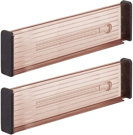 mDesign Adjustable, Expandable Deep Drawer Organizer/Divider - Foam Ends, Strong Secure Hold, Loc... | Amazon (US)