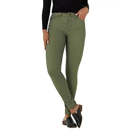 Lee Women s Slim Fit Skinny Leg Midrise Jean Light Olive Green 6 | Walmart (US)