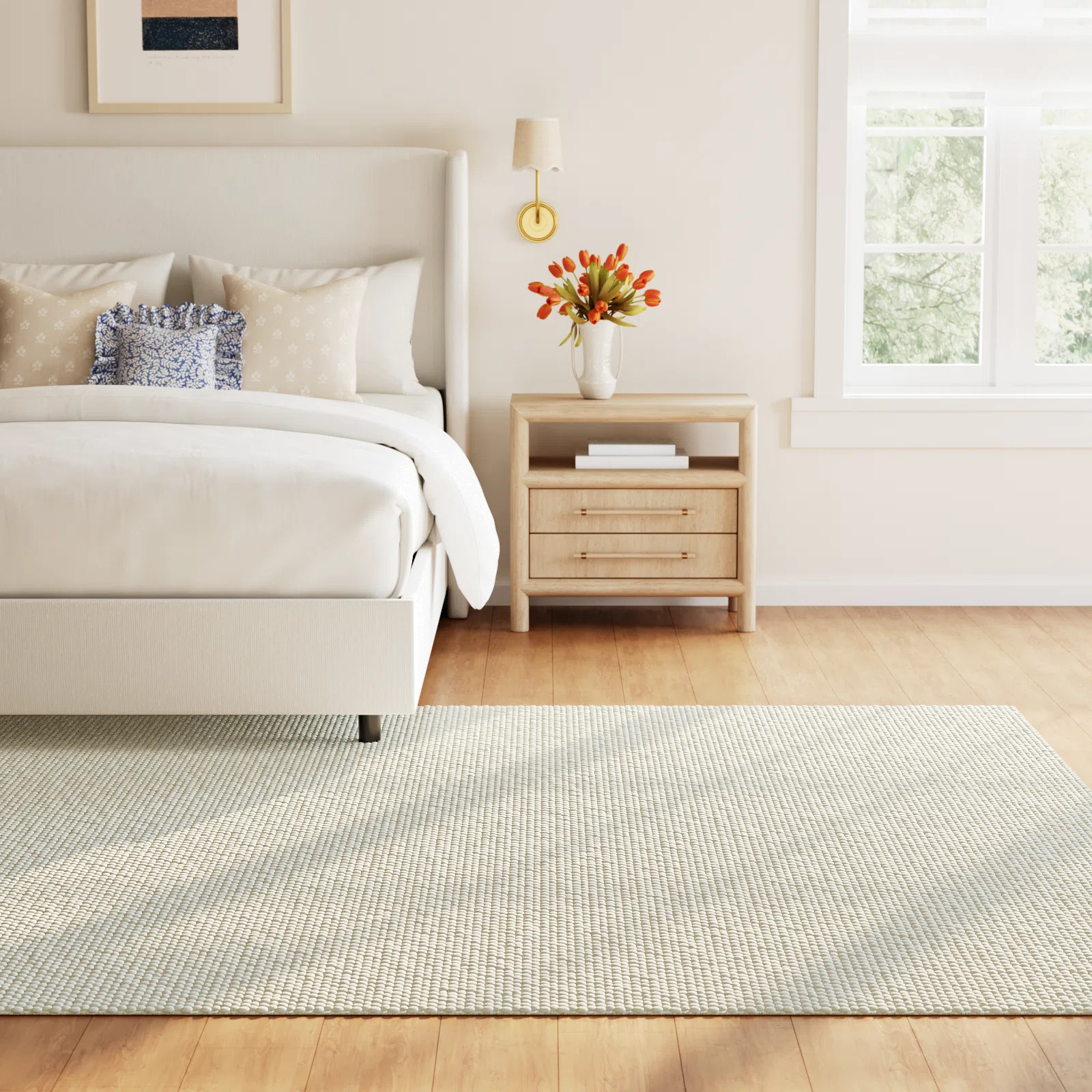 Elle Handmade Beige Rug | Wayfair North America