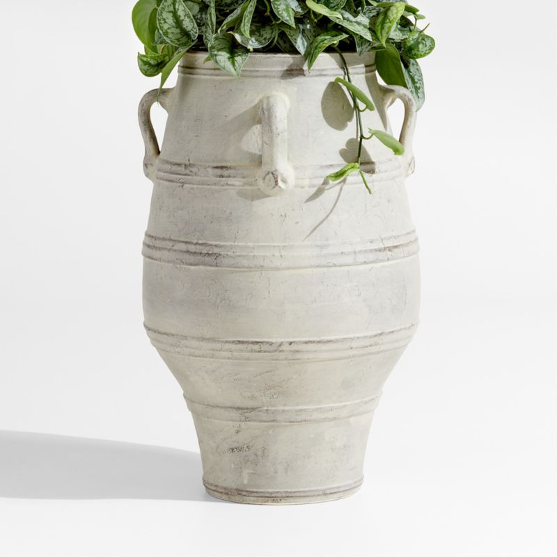 Cannes 29" Earthenware Indoor/Outdoor Planter by Laura Kim + Reviews | Crate & Barrel | Crate & Barrel