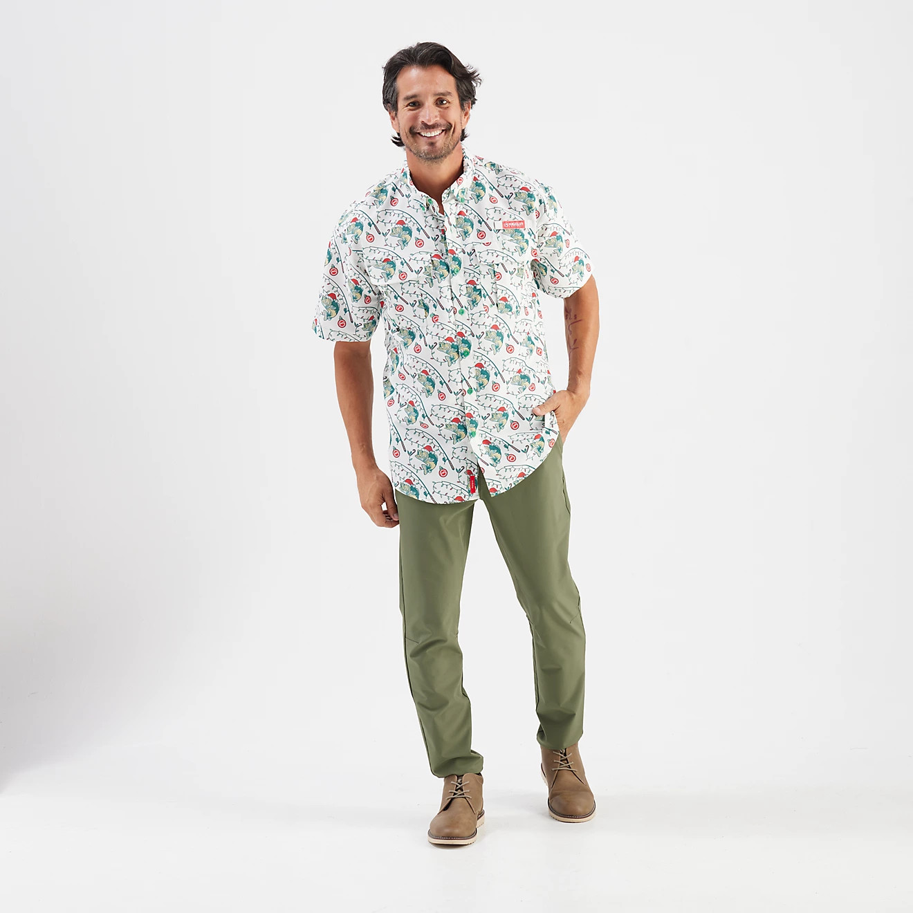 Magellan Outdoors Men's Laguna Madre Holiday Catch Fishing Shirt | Academy Sports + Outdoors
