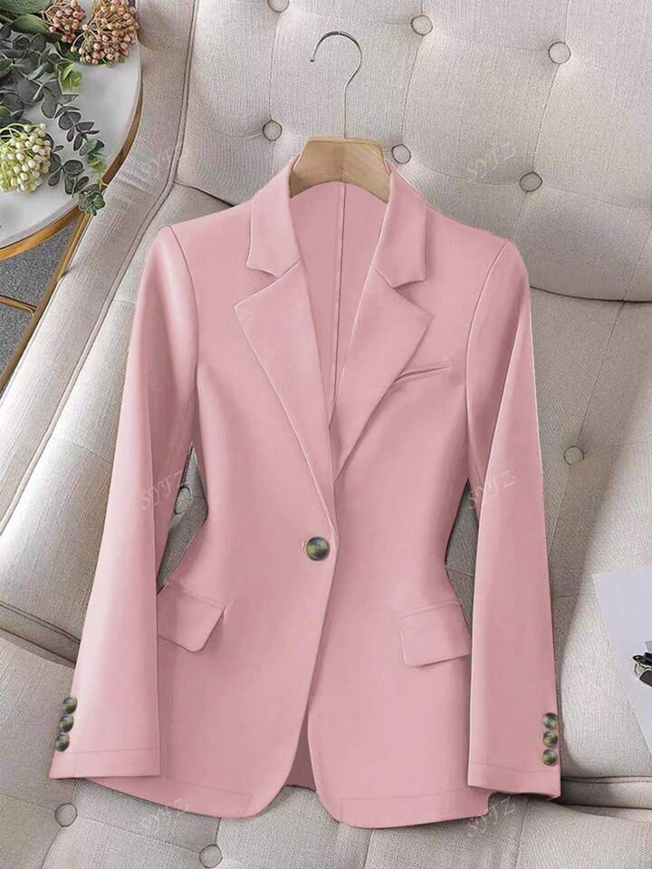 Women's Casual Fashion Elegant Office Versatile Solid Thin Blazer Jacket | SHEIN