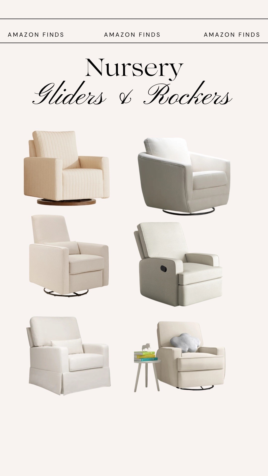 Neutral colored gliders and rockers.  Nursery room glider. 

#LTKBaby