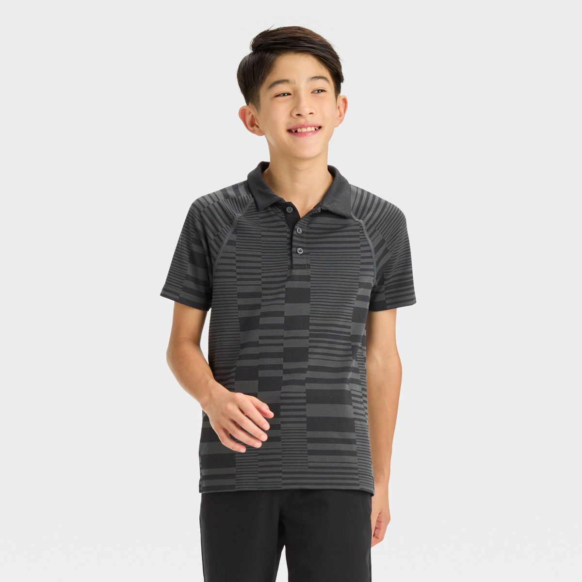 Boys' Seamless Golf Polo Shirt - All in Motion™ Black | Target
