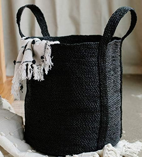 GooBloo Large Woven Storage Basket 100% Jute - 17 x 17” - Tall Decorative Jute Rope Basket for Livin | Amazon (US)