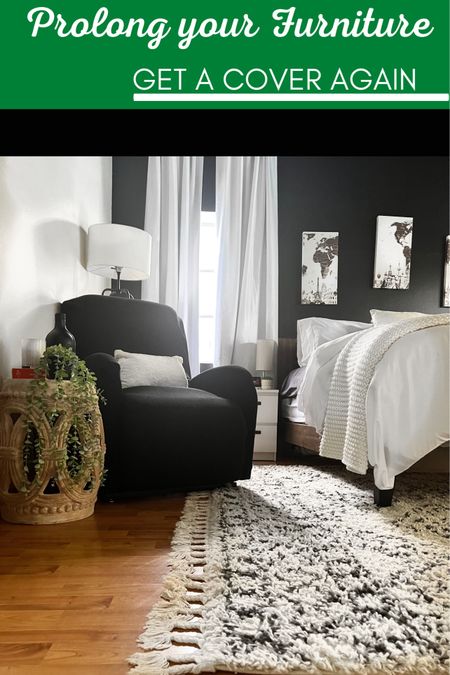 Slipcovers are the best! Check out how I covered my reclining chair in my bedroom. I love the black cover so much! Amazon is awesome  

#LTKhome #LTKunder100 #LTKfamily