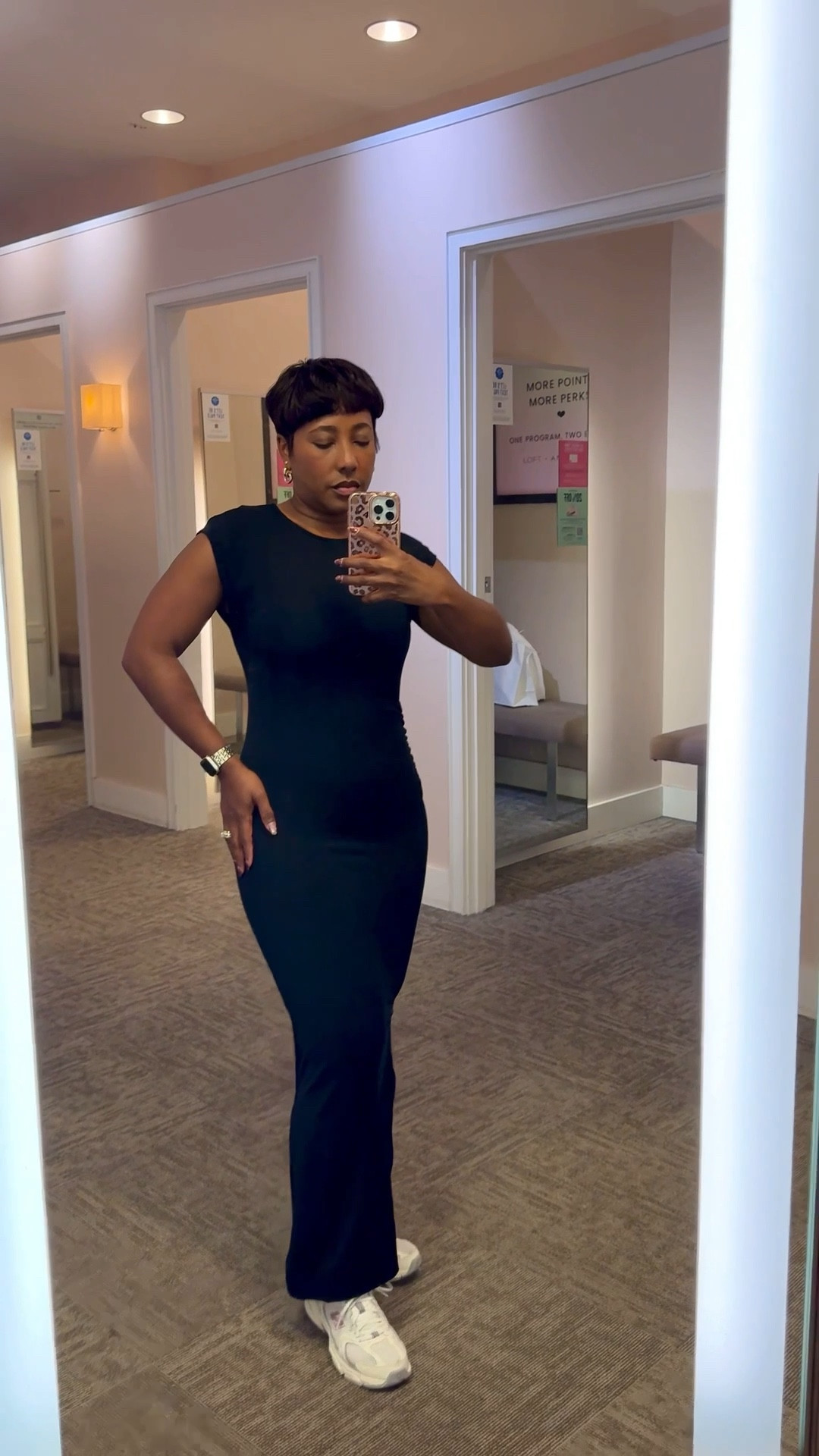 Casual day dress 
Lounge dress 
Black casual dress
T-shirt dress 

#LTKSeasonal #LTKOver40