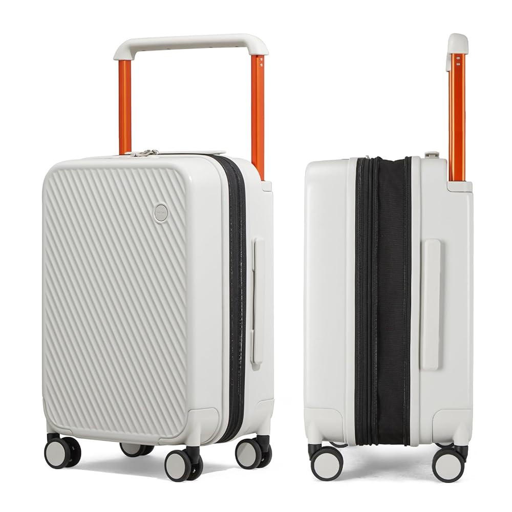mixi Large Capacity Expandable Carry On Luggage Airline Approved 20'' Lightweight Luggage Wide Ha... | Amazon (US)