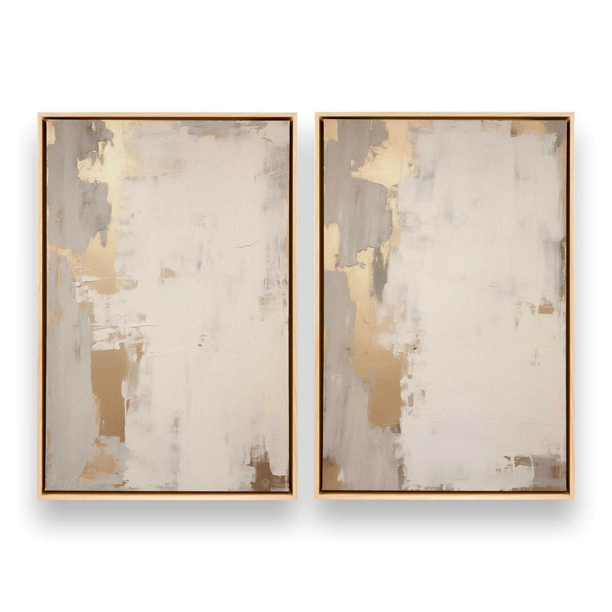 Golden Haze Set of 2 Canvas Prints in a Frame, (Set of 2) | Wayfair North America