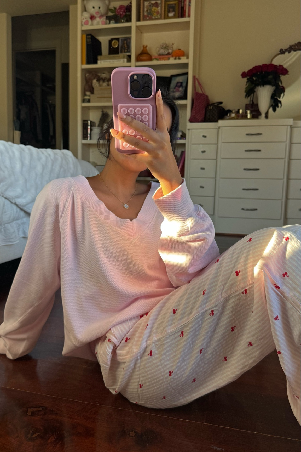 Comfy outfit idea. Aerie Downtime V-Neck Sweatshirt on sale. Aerie Off-Duty Poplin Trouser PJ on sale. #outfit #fit #OOTD #comfyoutfits #outfitinspo #outfitideas #outfitinspiration 

#LTKStyleTip #LTKSaleAlert #LTKFindsUnder50