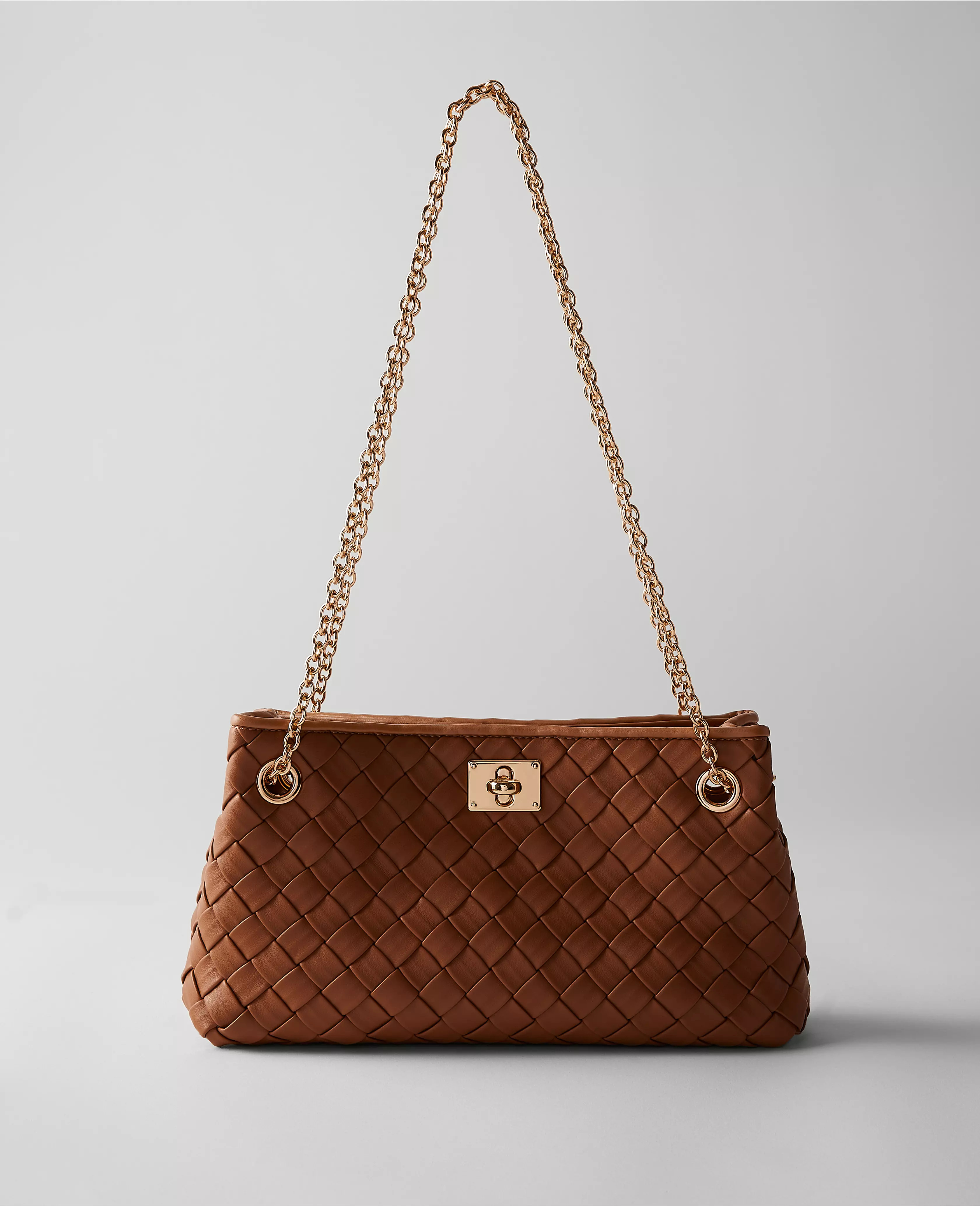 Woven Twist Snap Clutch | Ann Taylor