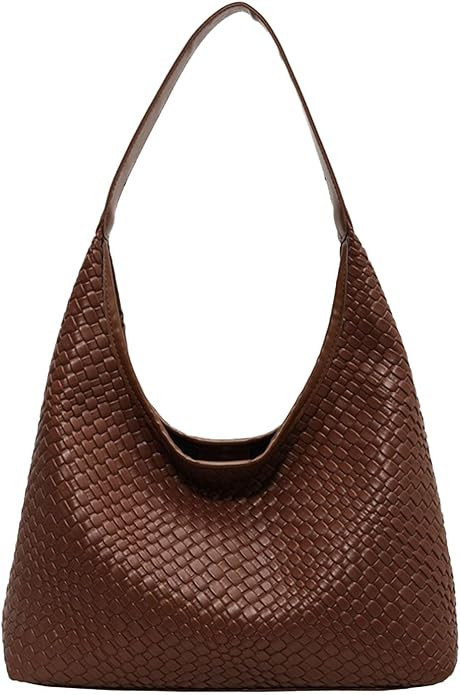 Oagasi Leather Tote Bag for Women Woven Bag Woven Tote Bag Shoulder Bag Hobo Bag Crossbody | Amazon (US)