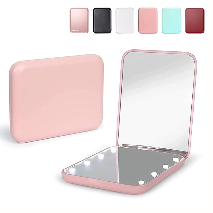 Kintion Pocket Mirror, 1X/3X Magnification LED Compact Travel Makeup Mirror, Compact Mirror with ... | Amazon (US)