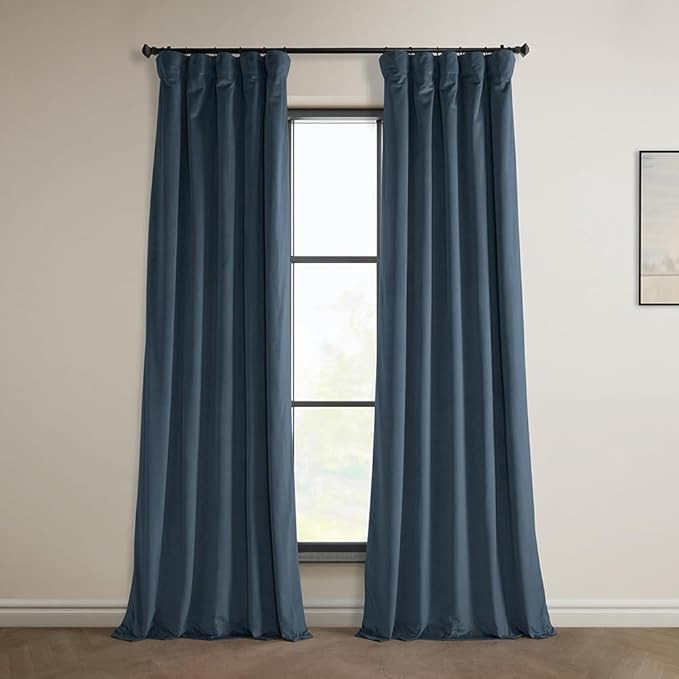 HPD Half Price Drapes Heritage Plush Velvet Curtains 96 Inches Long Room Darkening Curtains for B... | Amazon (US)
