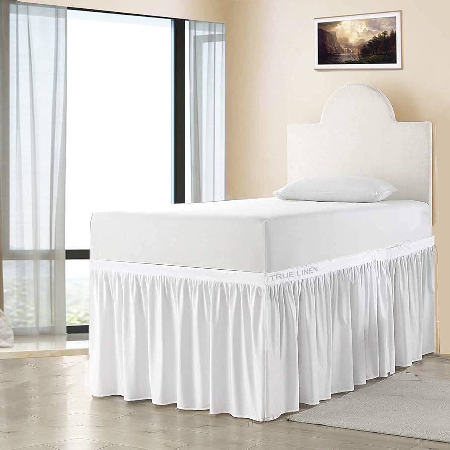 Cottington Lane Extended Dorm Sized Bed Skirt Panel - Ruffled Dorm Sized Bed Skirt - Dust Ruffled... | Amazon (US)