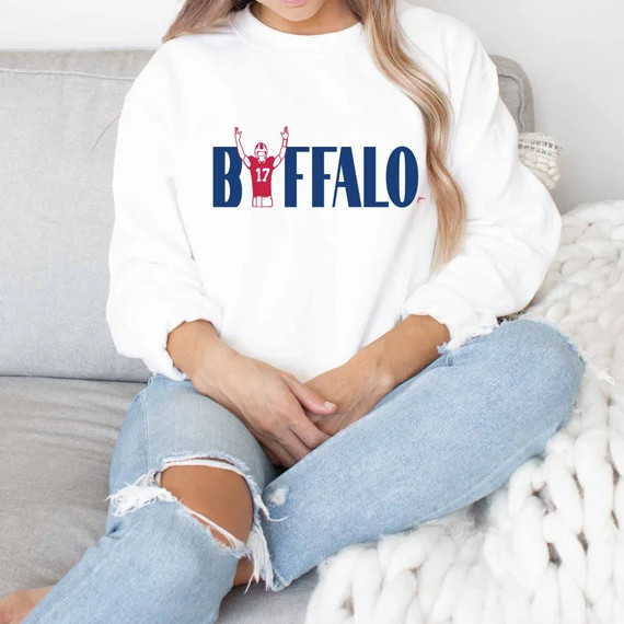 New! Buffalo Bills Josh Allen Touchdown Boyfriend Sweatshirt Bills Mafia Lets Go Buffalo NY Bills... | Etsy (US)