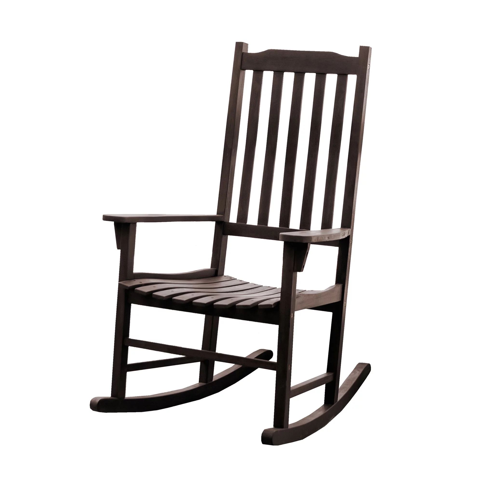 Merry Products Traditional Hardwood Outdoor/Indoor Rocking Chair, Dark | Walmart (US)