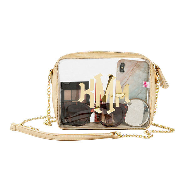 Monogrammed Clear Crossbody Bag | Marleylilly