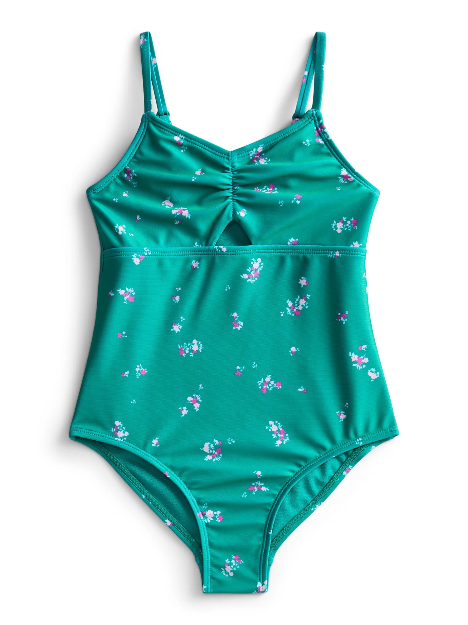 Weekend Academy Girls One Piece Keyhole Swimsuit, Sizes 4-18 | Walmart (US)