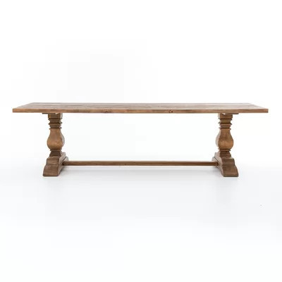 39.25" Solid Wood Trestle Dining Table | Perigold