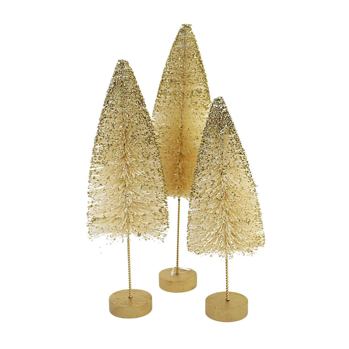 Christmas Opal Gold Glow Bottle Brush Bethany Lowe Designs, Inc.  -  Decorative Figurines | Target