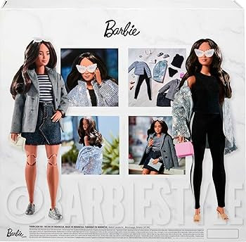 Barbie Signature @BarbieStyle Fashion Doll & Clothing Set, Curvy Brunette with 2 Tops, Skirt, Pan... | Amazon (US)