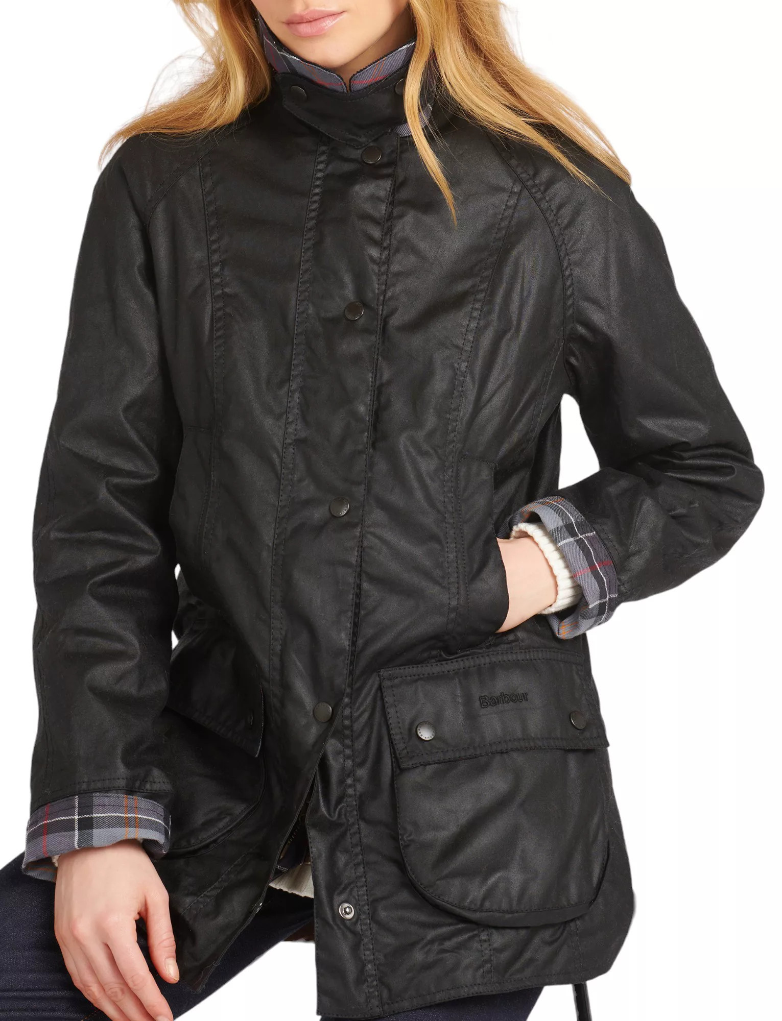 Beadnell Women's Waxed Jacket, Size 14, Black | Public Lands