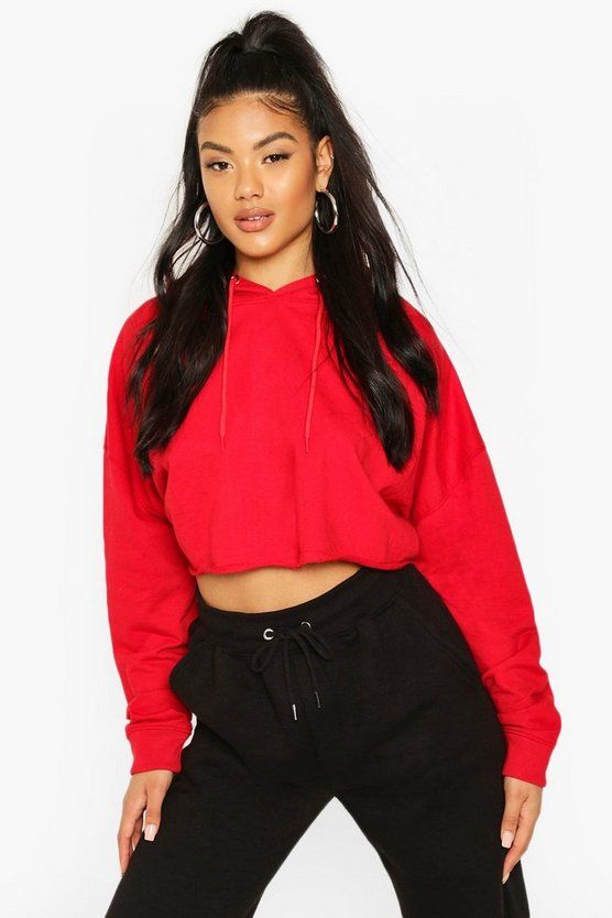 Basic Cropped Hoodie | Boohoo.com (US & CA)