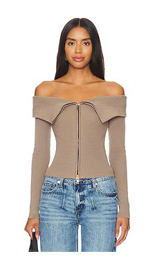 Lovers and Friends Giugno Zip Cardigan in Taupe from Revolve.com | Revolve Clothing (Global)