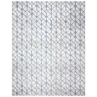 Amelia Gray/Blue 8 ft. x 10 ft. Geometric Area Rug | The Home Depot