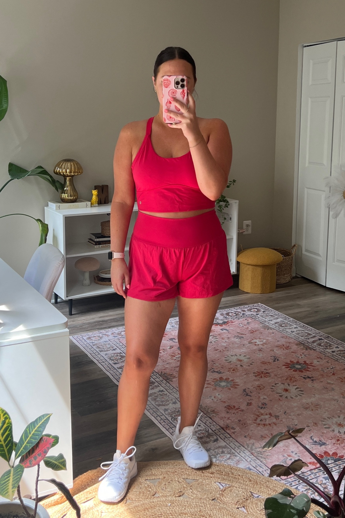 have both top & shorts in multiple colors bc they’re that good 👏🏼 fit and material is great even after washing and drying at least 4 times! Large in both BUT I’ve started getting the top in a medium for a better fit 

#LTKFitness #LTKActive